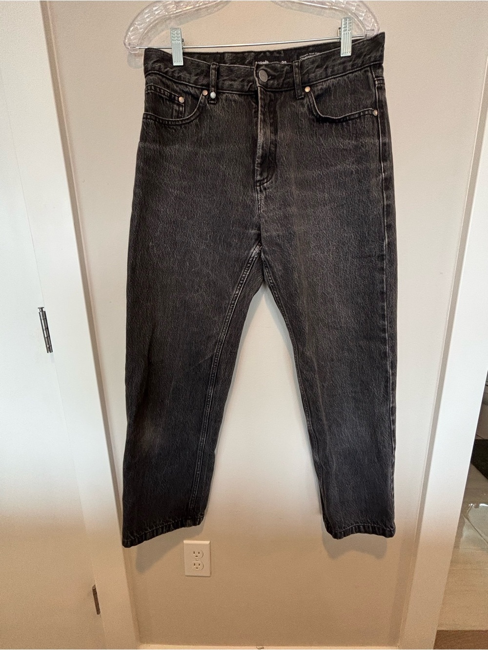 Afends Men's Relaxed Black Washed Jeans